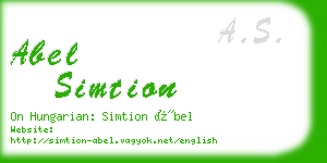 abel simtion business card